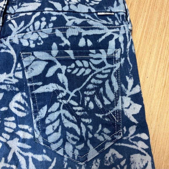 Mother Looker Ankle Zip Ombré Magical Flowers Floral Jeans Women’s 28 Blue Chic - Picture 10 of 15